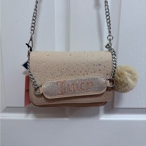 NWT Juicy Couture “Glamor Glitz” Cream Shoulder Bag